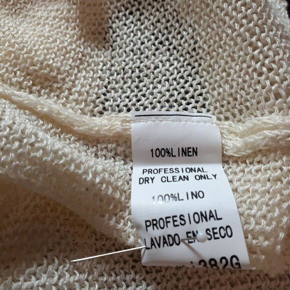Miilla Sweater Ivory Linen Knit Lightweight Large‎ - Picture 10 of 10